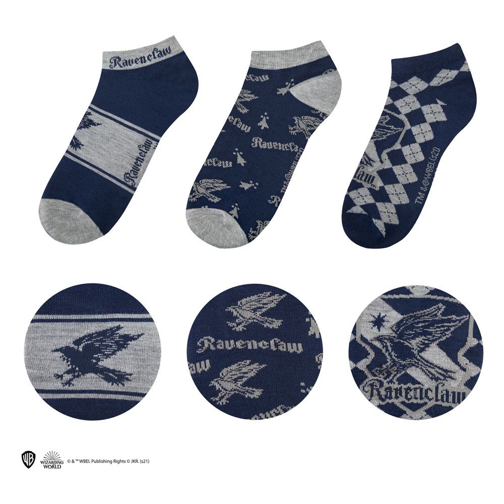 Harry Potter Ankle Socks 3-Pack Ravenclaw - MangaShop.ro