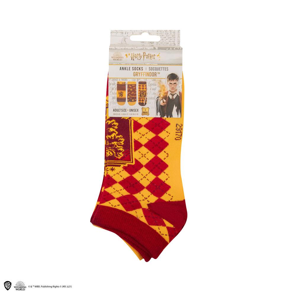 Harry Potter Ankle Socks 3-Pack Gryffindor - MangaShop.ro