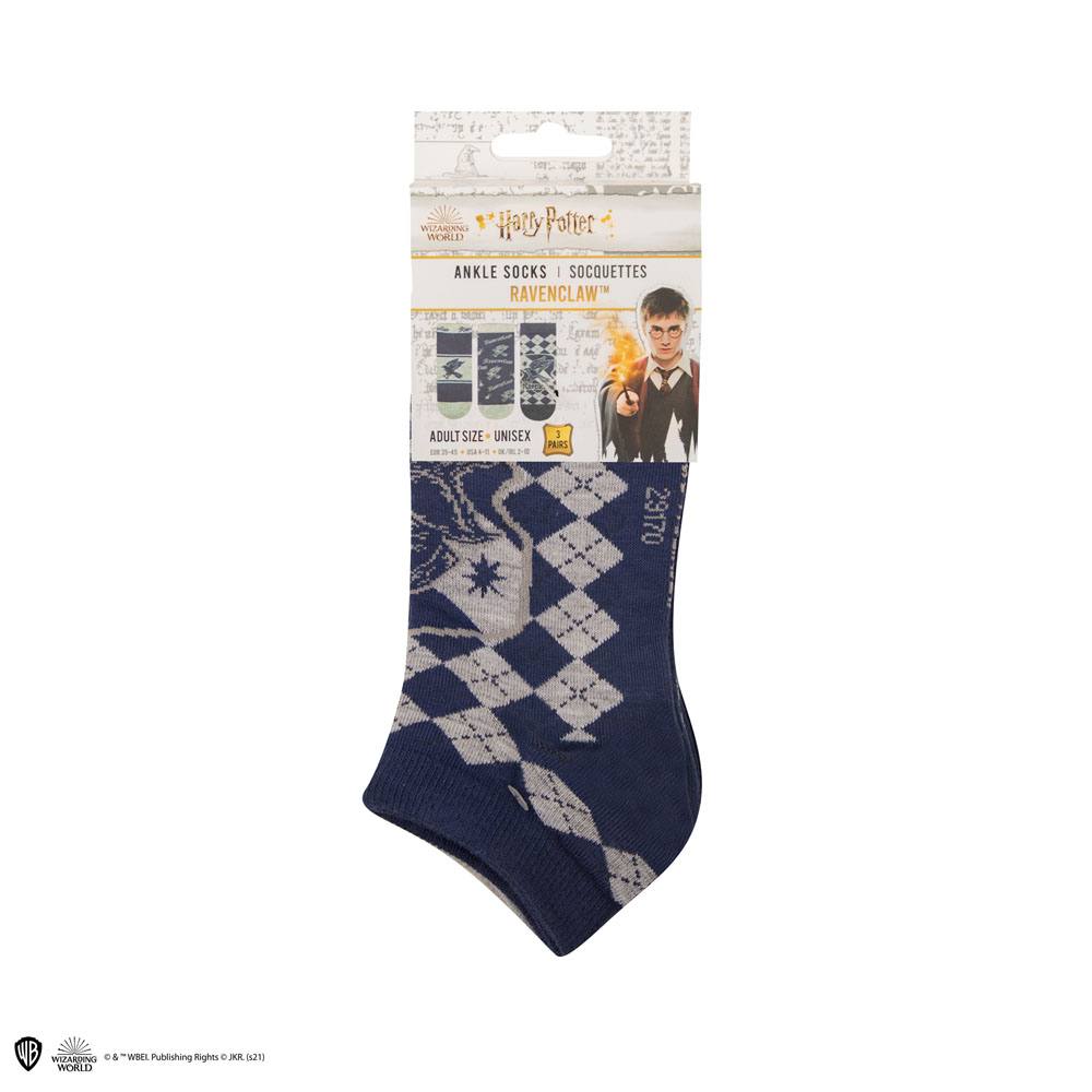 Harry Potter Ankle Socks 3-Pack Ravenclaw - MangaShop.ro