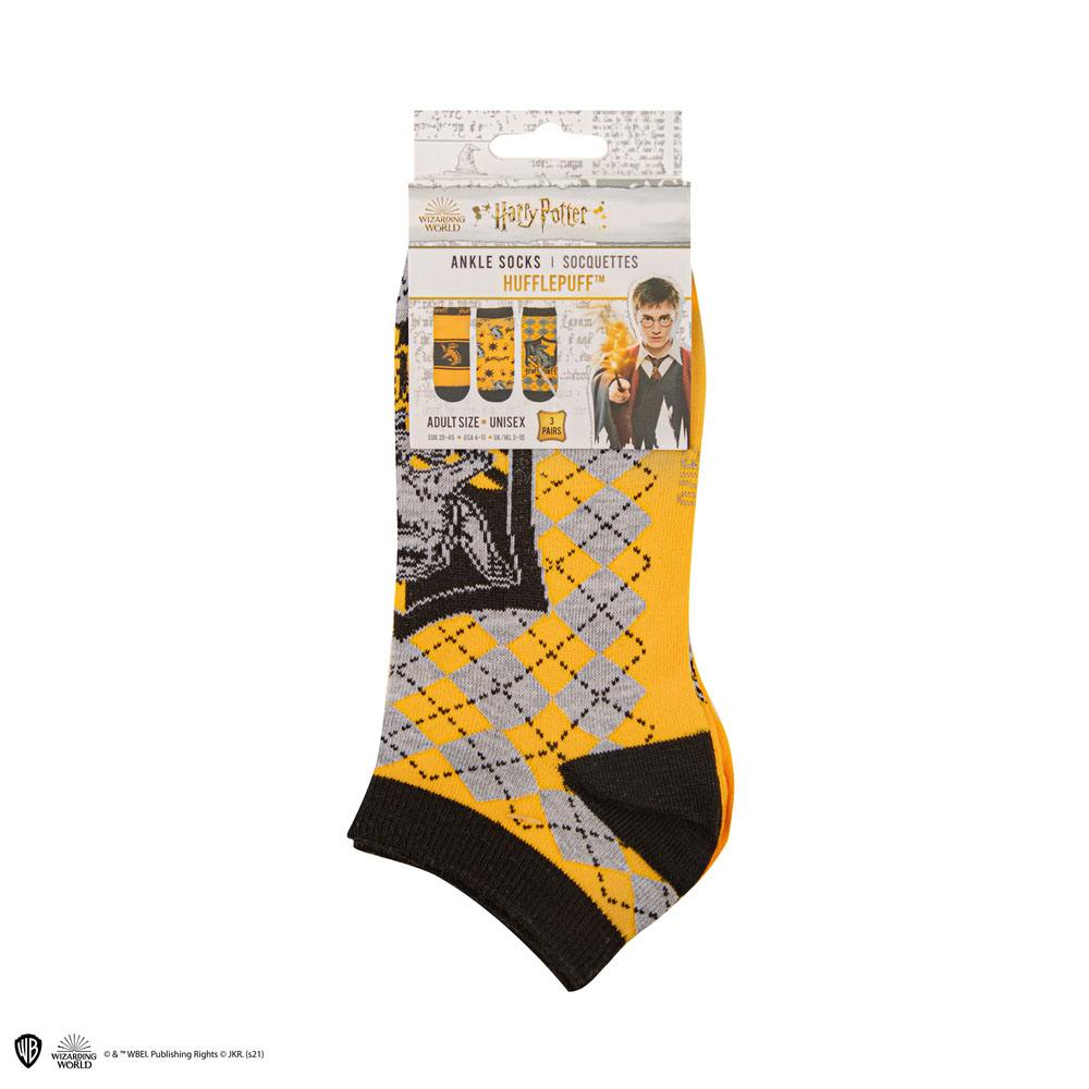 Harry Potter Ankle Socks 3-Pack Hufflepuff - MangaShop.ro