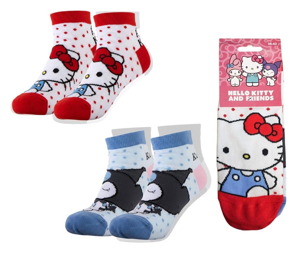 Sanrio Socks 2-Pack Hello Kitty Short 36-43 - MangaShop.ro