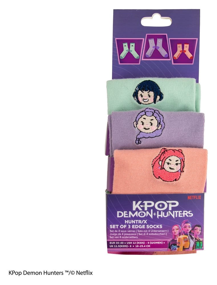 KPop Demon Hunters Socks Set of 3 HUNTR/X - MangaShop.ro