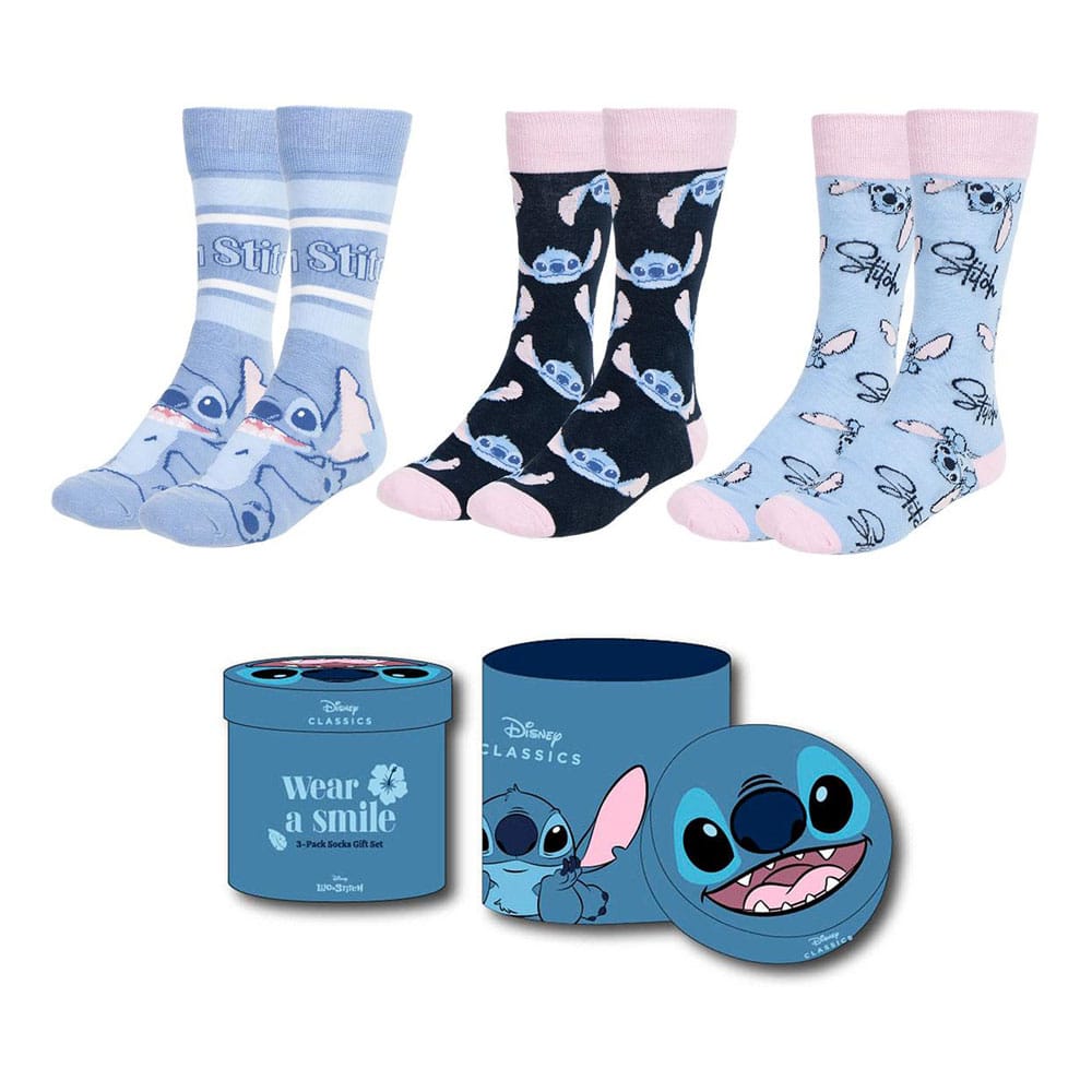 Lilo & Stitch Socks 3-Pack 36-43 - MangaShop.ro
