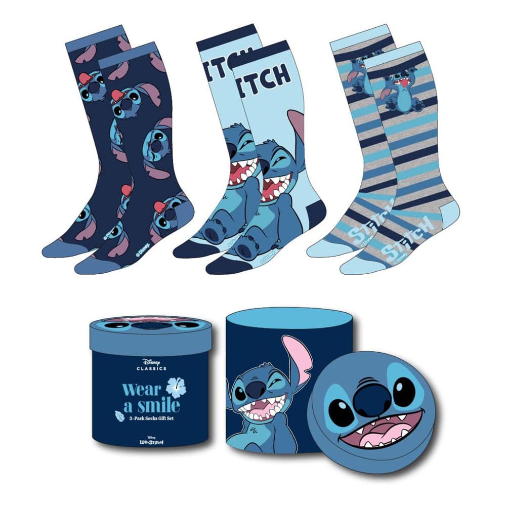 Lilo & Stitch Socks 3-Pack Crazy Stitch 36-43 - MangaShop.ro
