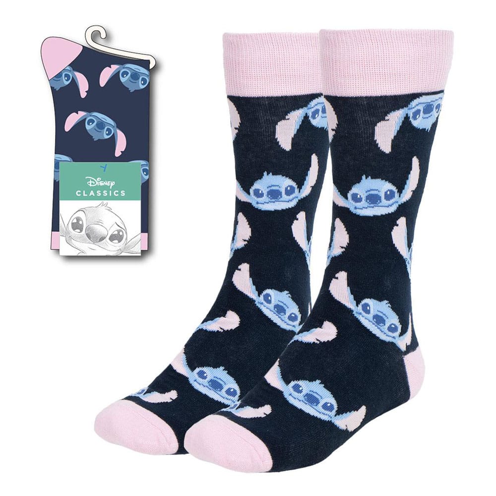 Lilo & Stitch Socks Stitch's Face Rosa 36-43 - MangaShop.ro