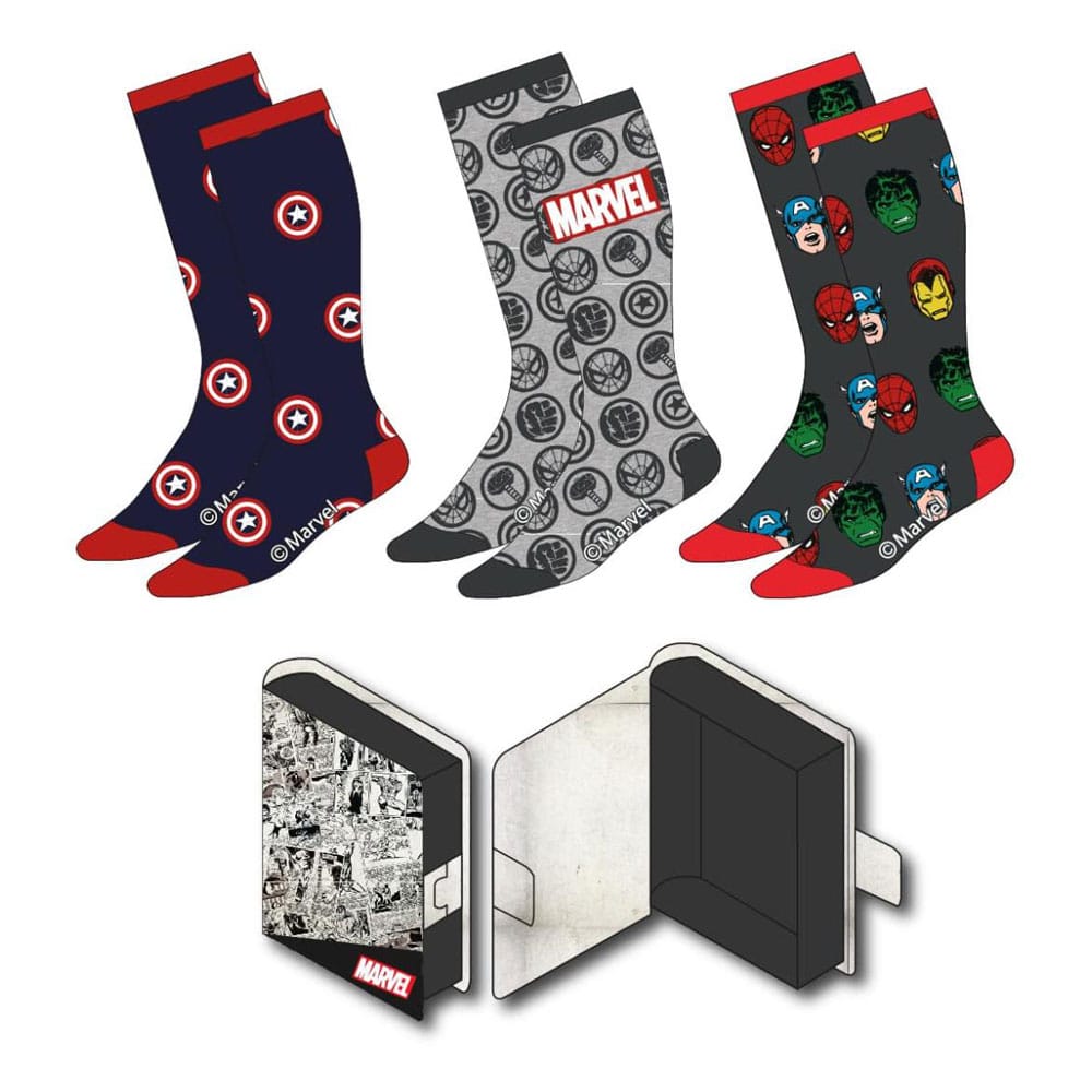 Marvel Socks 3-Pack 38-45 - MangaShop.ro