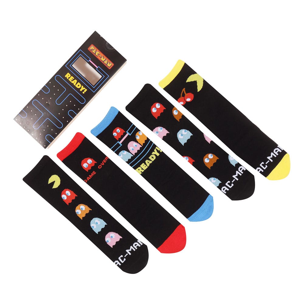 Pac-Man Socks 5-Pack L-XL - MangaShop.ro