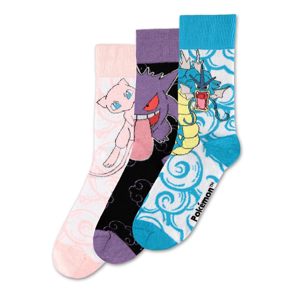 Pokemon Socks 3-Pack 2025 Crew 39-42 - MangaShop.ro