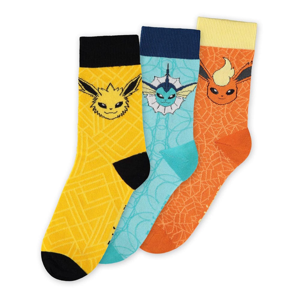 Pokemon Socks 3-Pack Eevee Evolution 39-42 - MangaShop.ro
