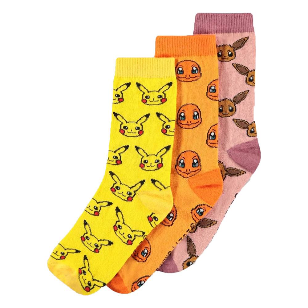 Pokemon Socks 3-Pack Three Icons 39-42 - MangaShop.ro