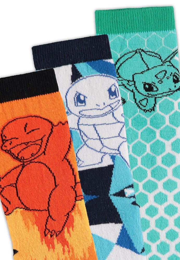 Pokemon Socks 3-Pack Crew 43-46 - MangaShop.ro