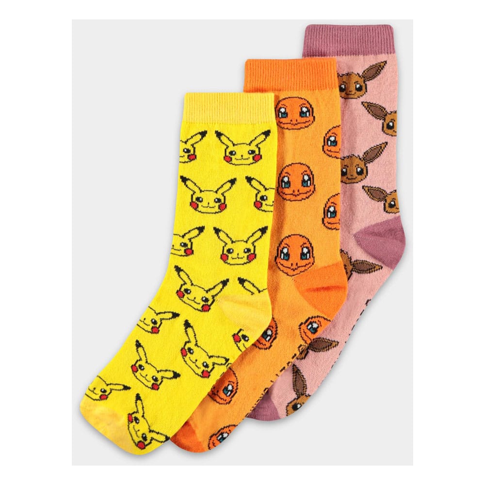 Pokemon Socks 3-Pack Three Icons 35-38 - MangaShop.ro