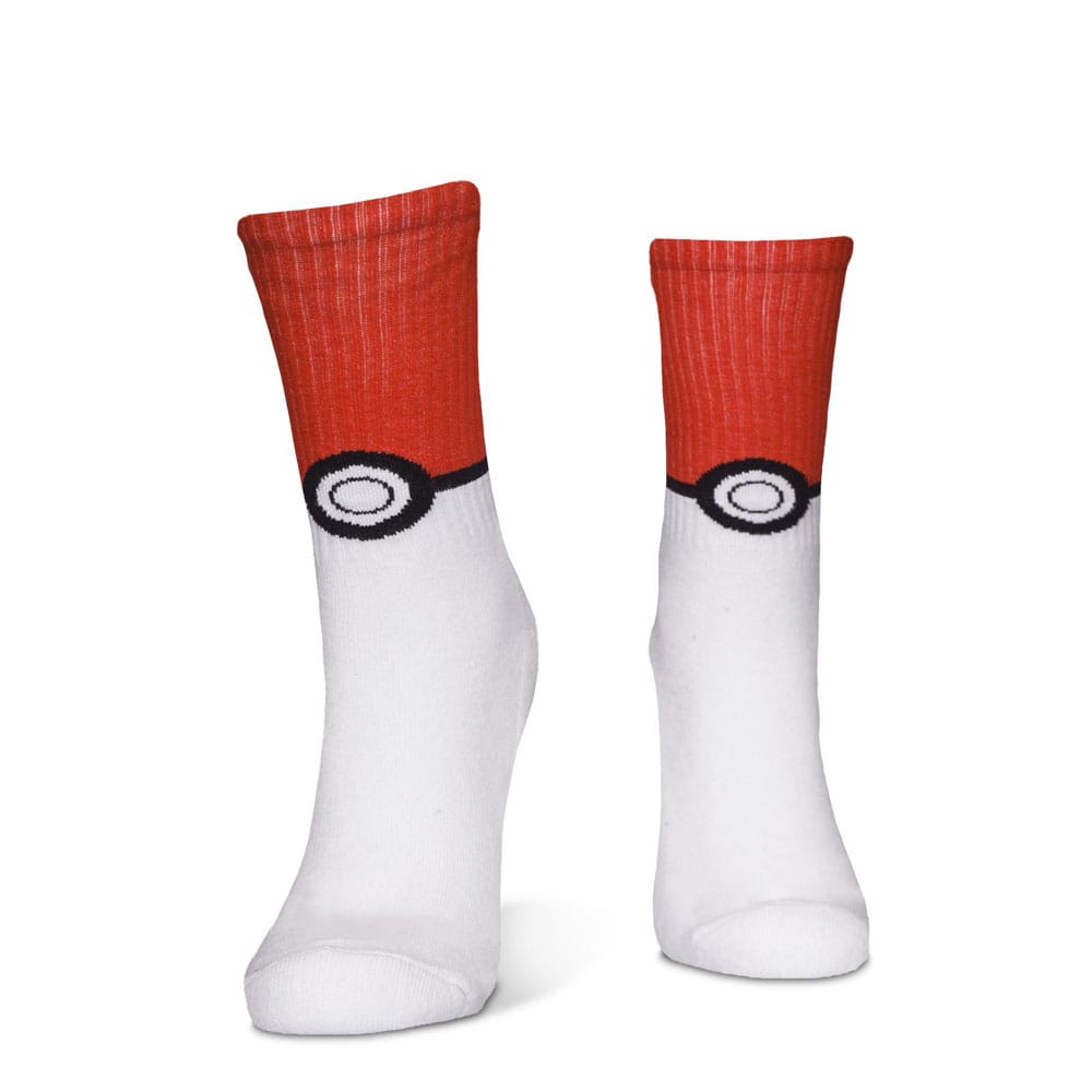 Pokemon Socks 3-Pack Pikachu Pokeball 43-46 - MangaShop.ro