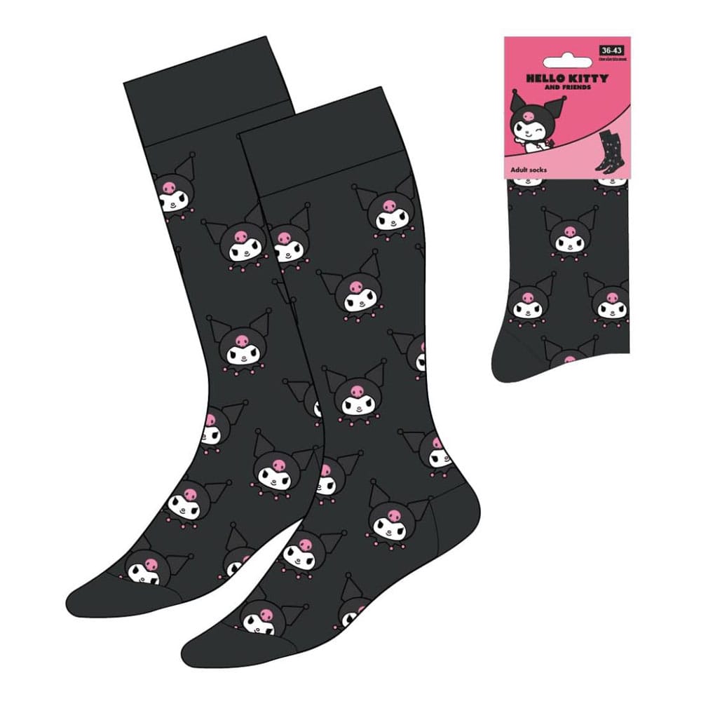 Sanrio Socks Kuromi Face 36-43 - MangaShop.ro
