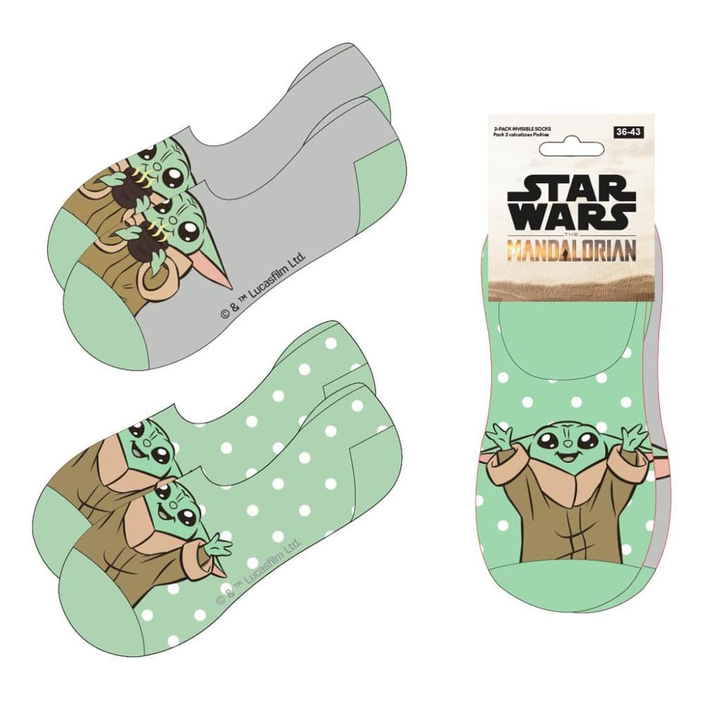 Star Wars: The Mandalorian no-show socks 2-packs 38-45 - MangaShop.ro