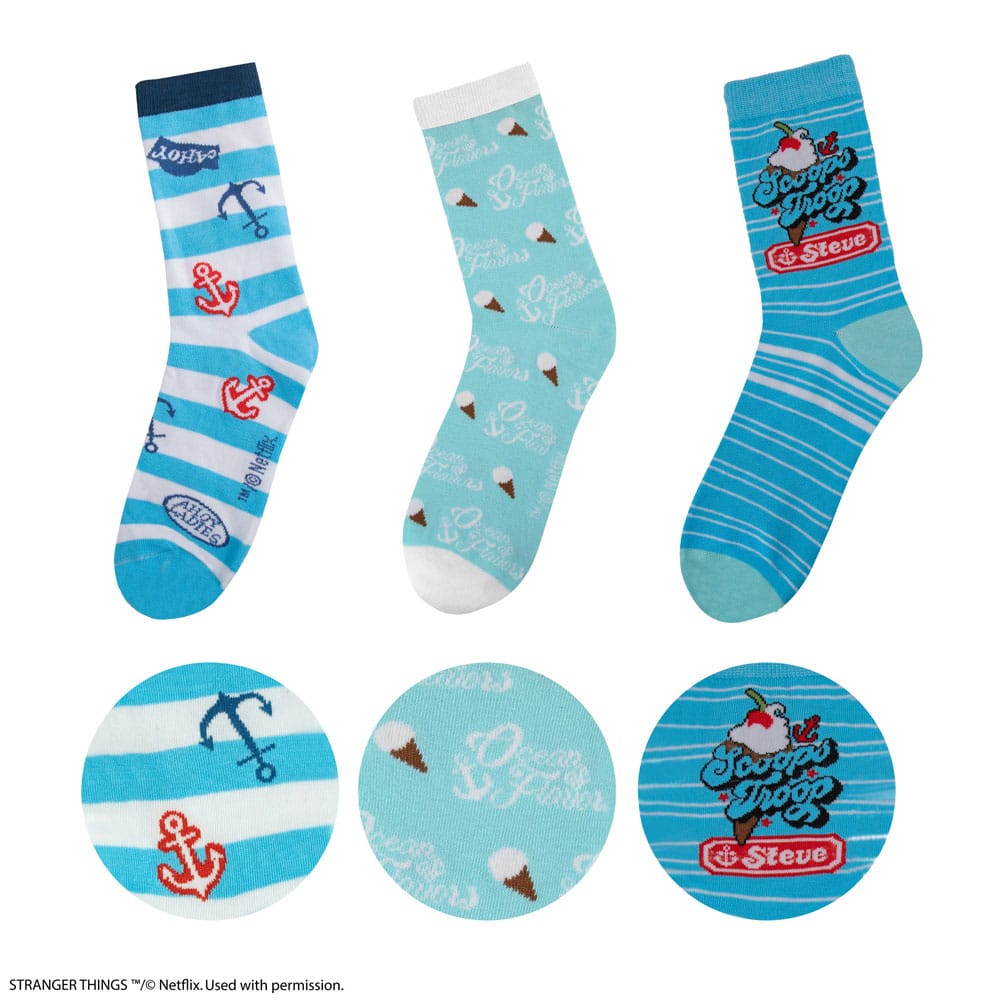 Stranger Things: 1680 Set of 3 Socks - MangaShop.ro