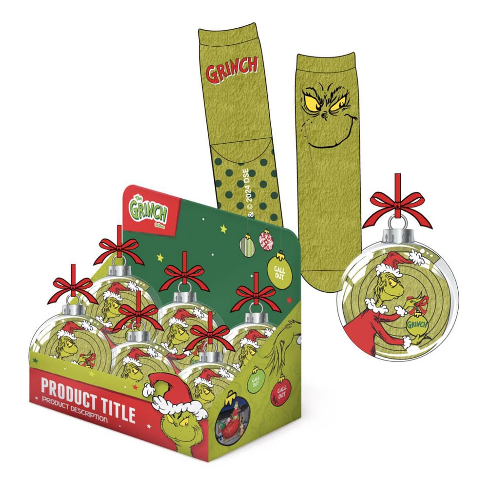 The Grinch Tree Ornment with Anti-Slip Socks 38-45 - MangaShop.ro