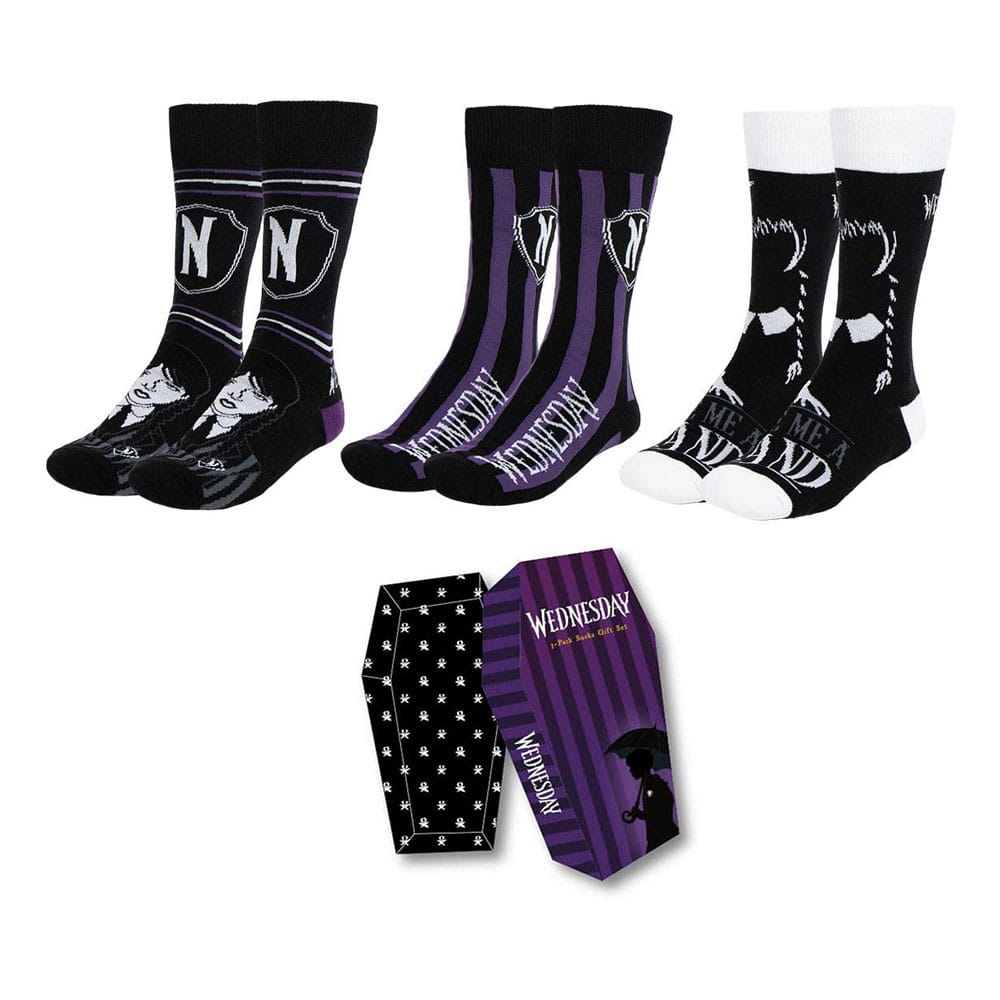 Wednesday Socks 3-Pack 36-43 - MangaShop.ro