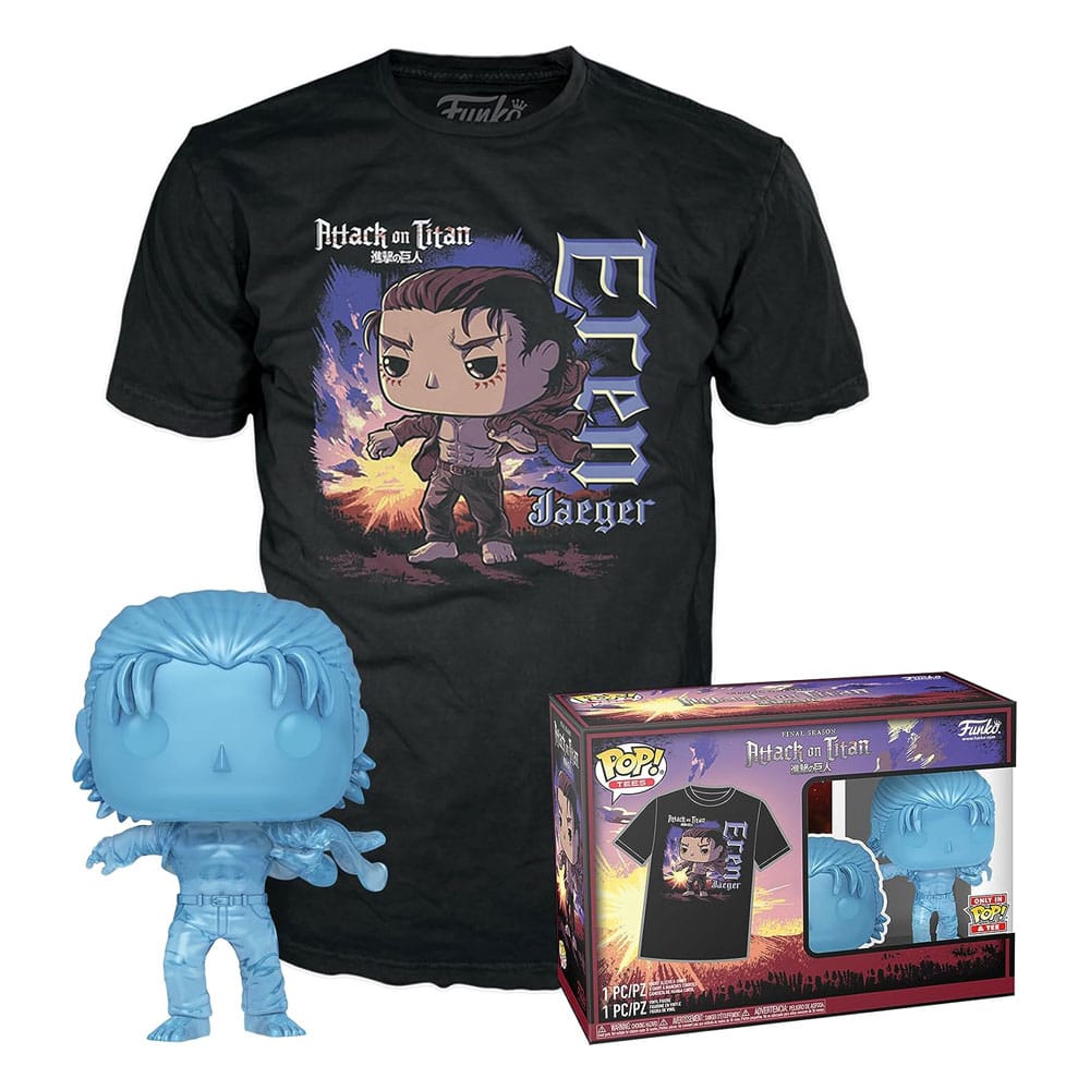 Tricou Attack on Titan POP! & Tee Box Eren w/ marks masura XL - MangaShop.ro