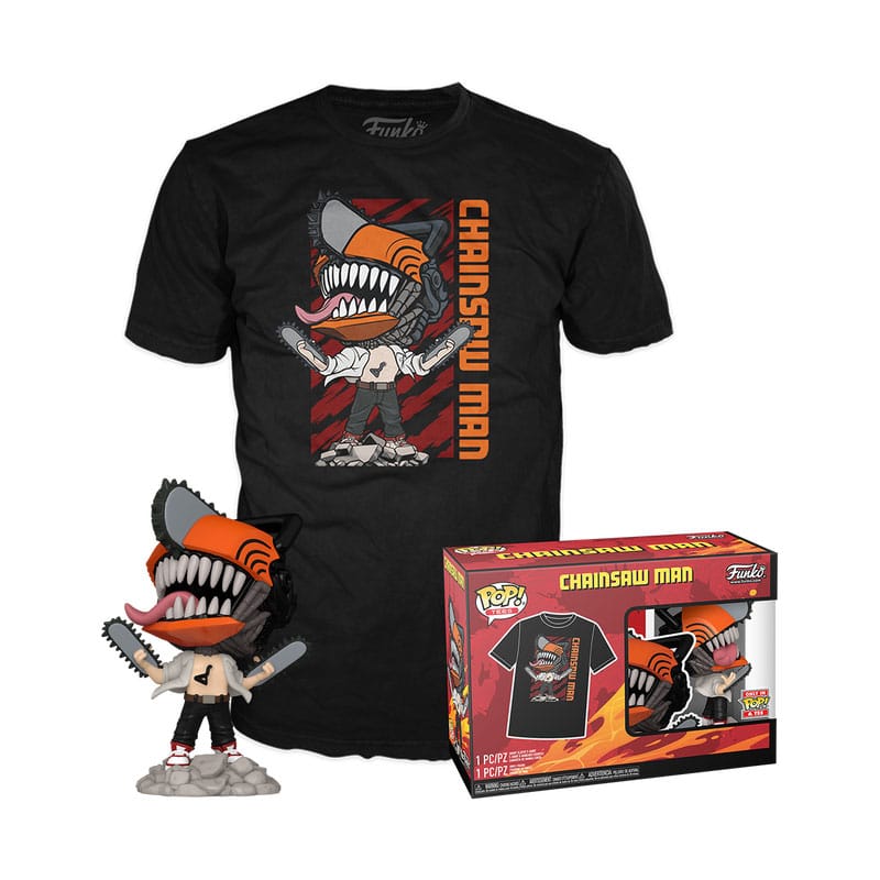 Tricou Chainsaw Man POP! & Tee Box Chainsaw Man Leaping masura L - MangaShop.ro