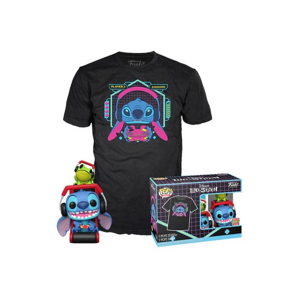 Tricou Lilo & Stitch POP! & Tee Box Gmr Stitch w/frog masura M - MangaShop.ro