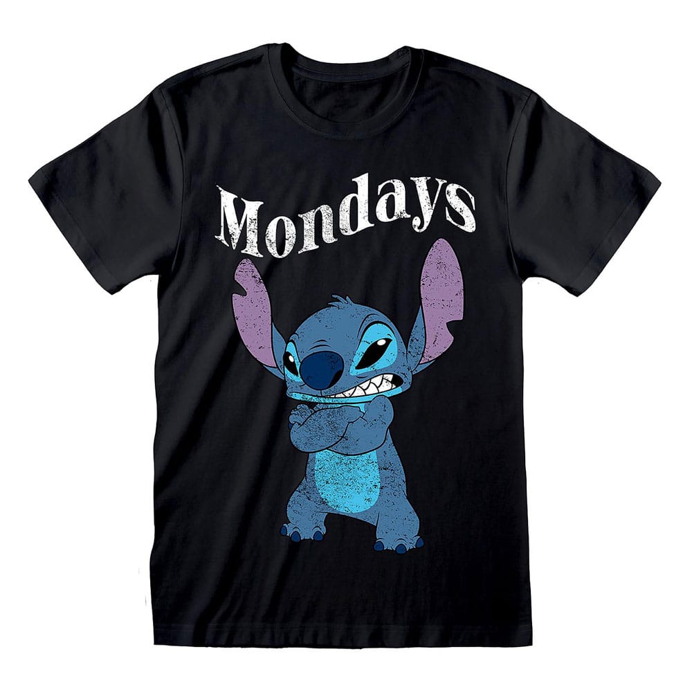 Tricou Lilo & Stitch Stitch Mondays Black masura S - MangaShop.ro