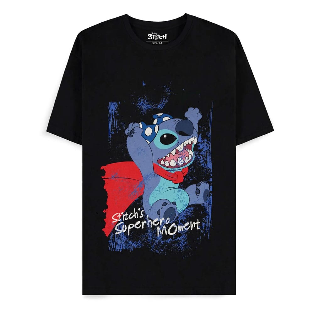 Tricou Lilo & Stitch Superhero Black masura XL - MangaShop.ro