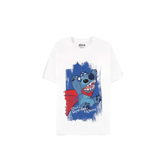 Tricou Lilo & Stitch Superhero White masura L - MangaShop.ro