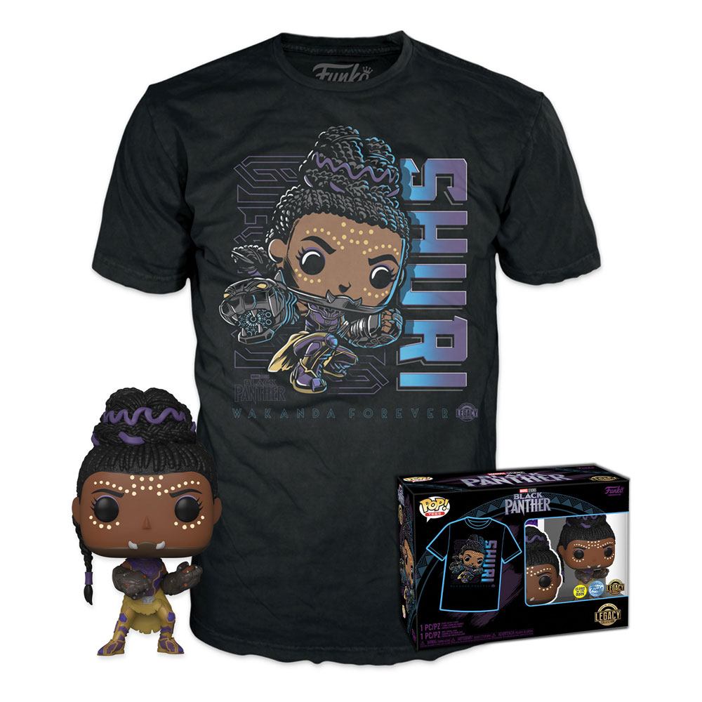 Tricou Black Panther Legacy POP! & Tee Box Shuri masura M - MangaShop.ro