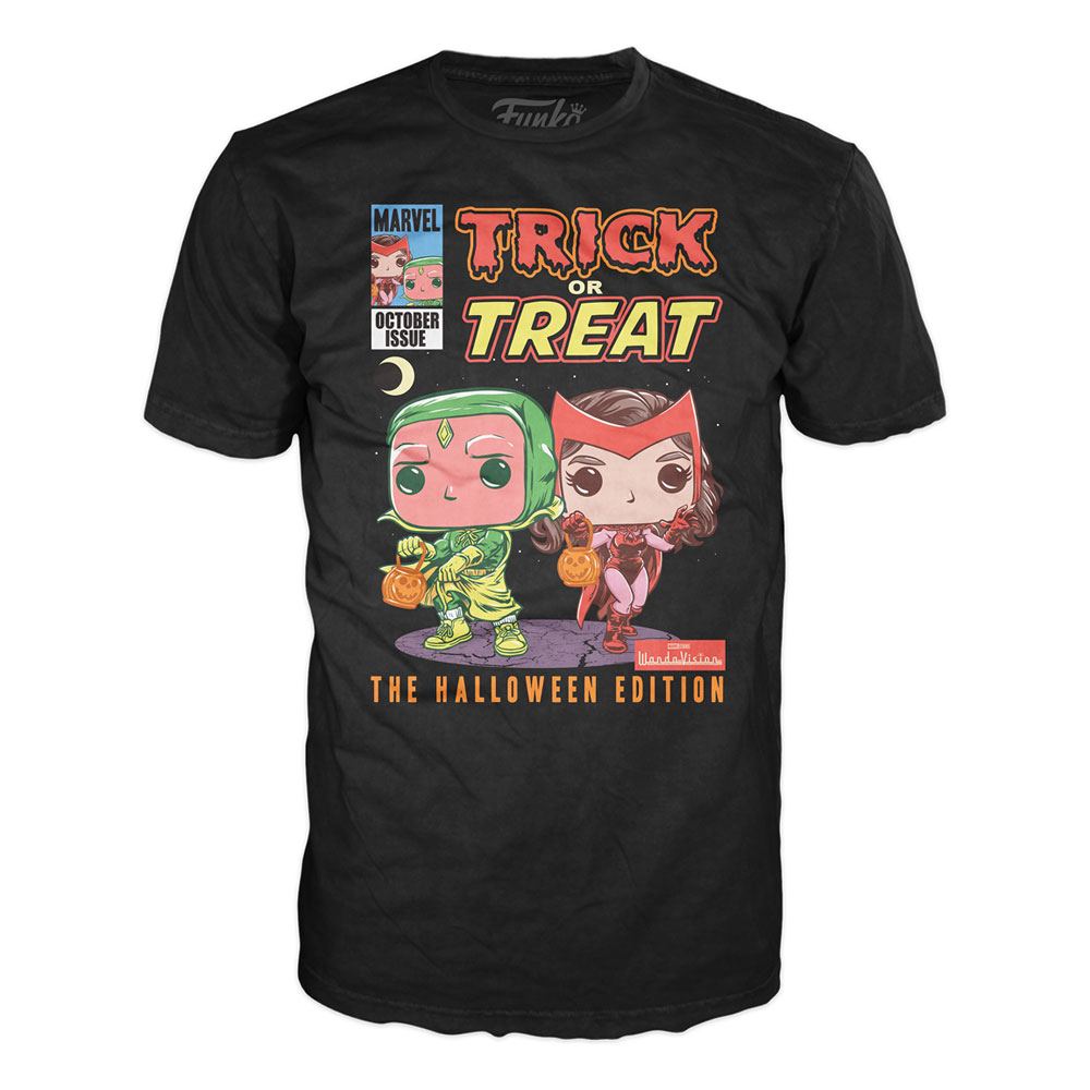 Tricou Marvel Loose POP! Tees Scarlet Vision Halloween masura L - MangaShop.ro
