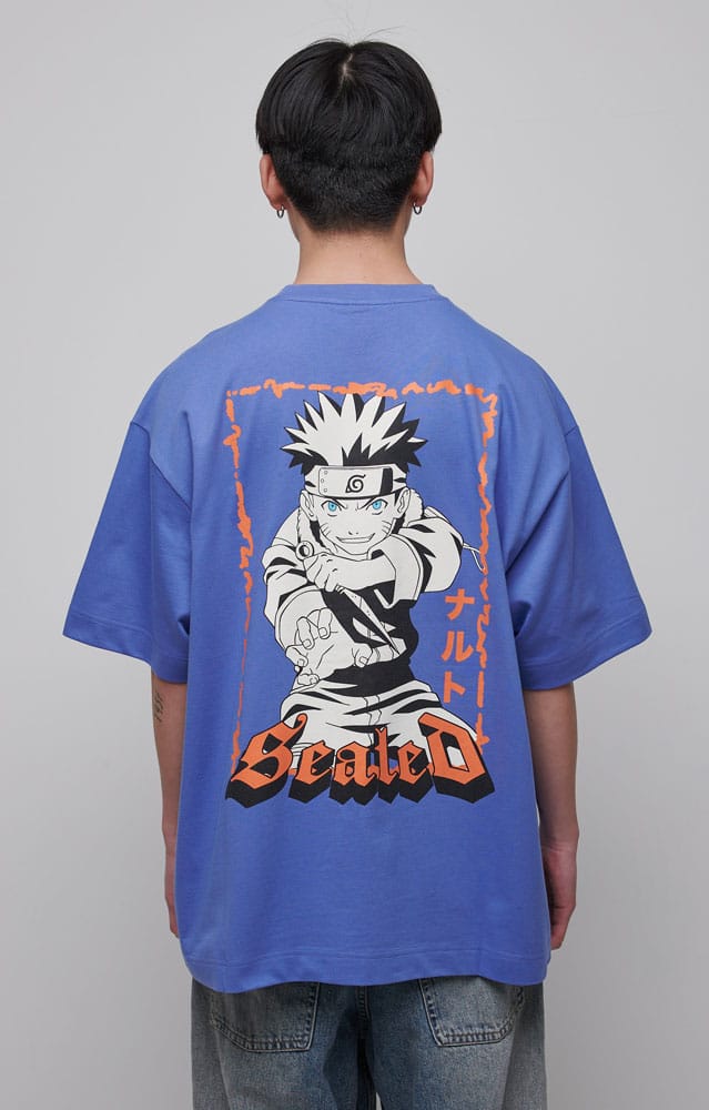 Tricou Naruto Shippuden Graphic Blue masura L - MangaShop.ro