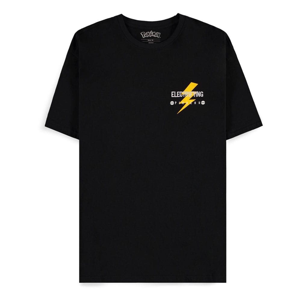 Tricou Pokemon Black Pikachu Electrifying Line-art masura S - MangaShop.ro