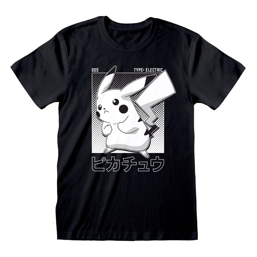 Tricou Pokemon Halftone Pikachu masura L - MangaShop.ro