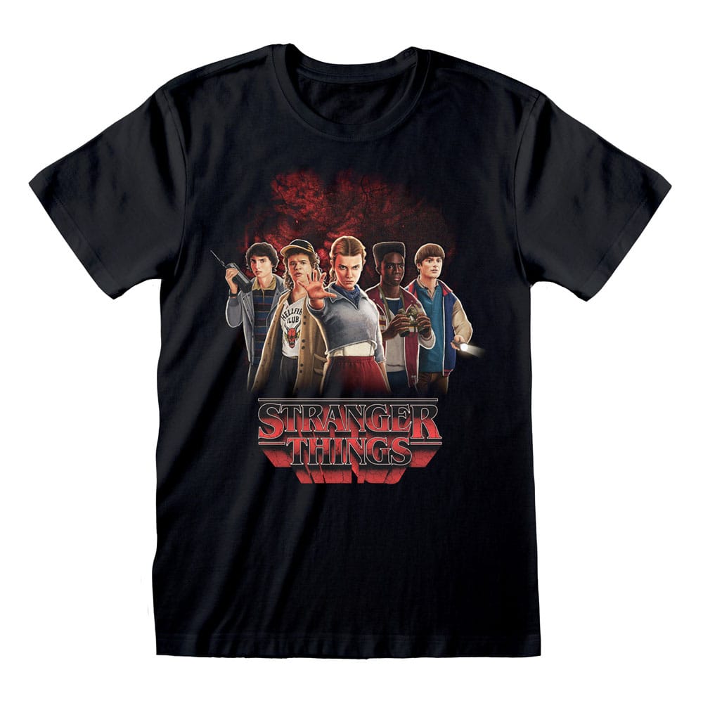 Tricou Stranger Things Group with Vecna behind - MangaShop.ro