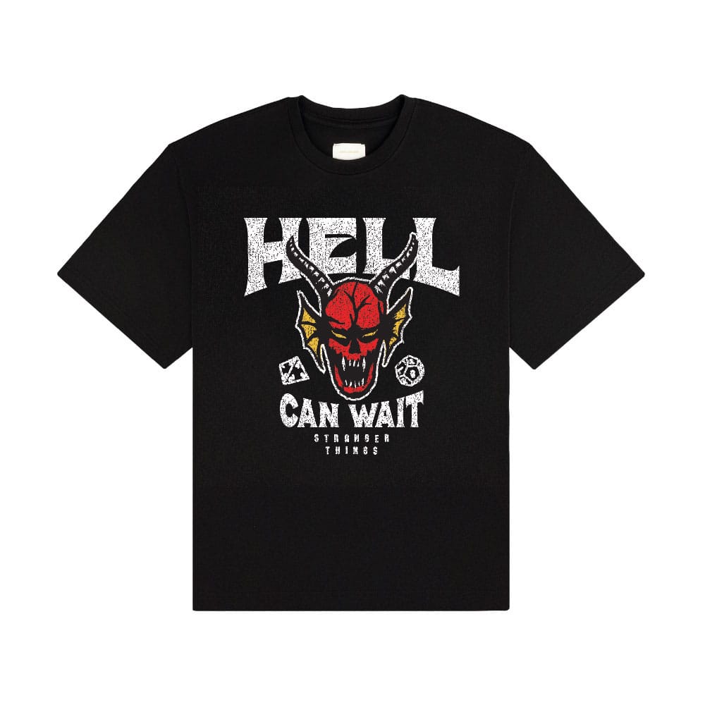 Tricou Stranger Things Hell Can Wait (black) - MangaShop.ro