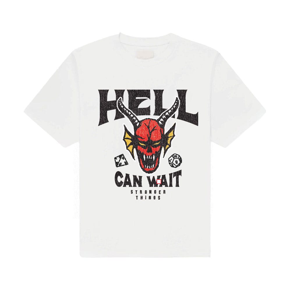 Tricou Stranger Things Hell Can Wait (white) - MangaShop.ro