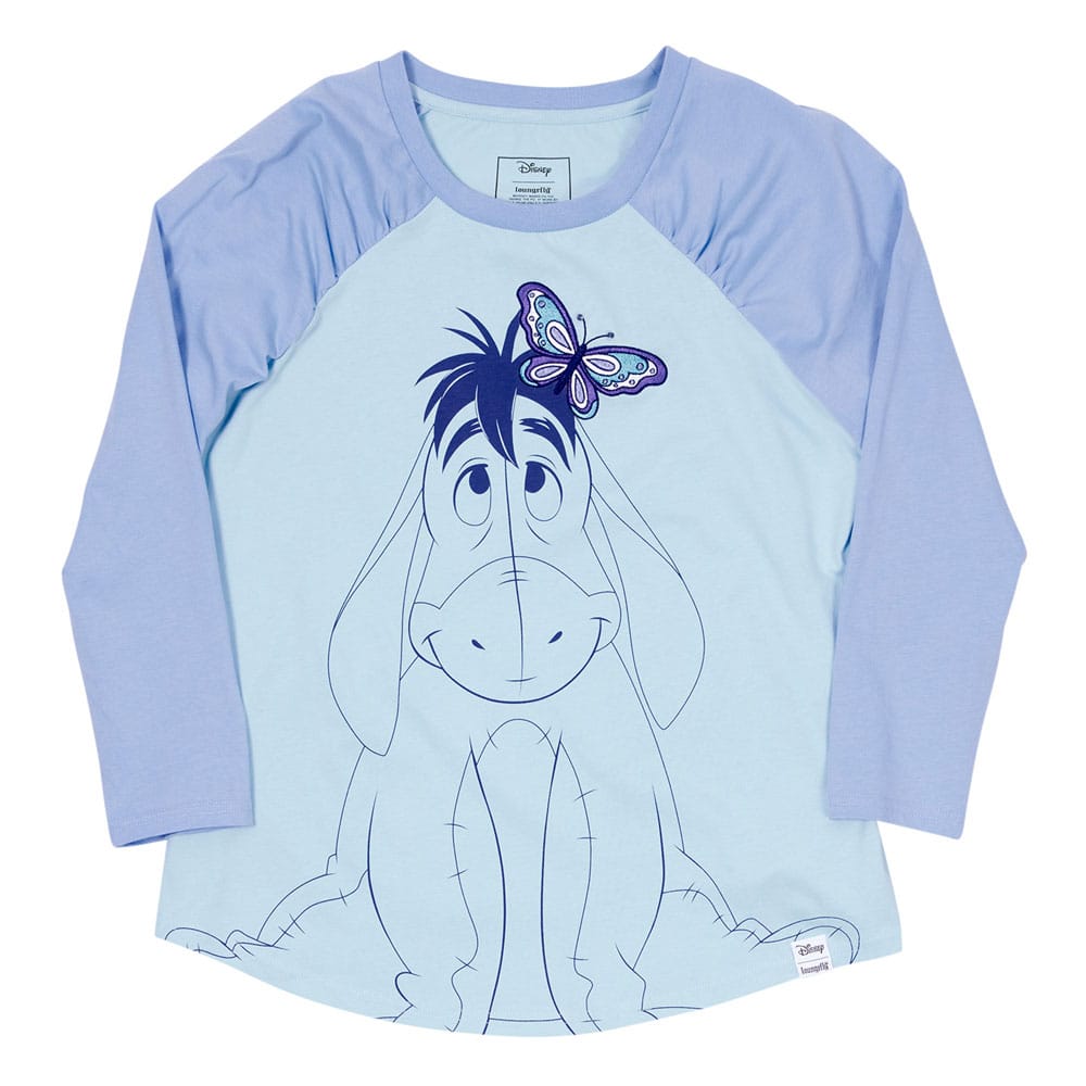 Tricou Winnie the Pooh by Loungefly Tee Unisex Eeyore Shirred Raglan masura XL - MangaShop.ro