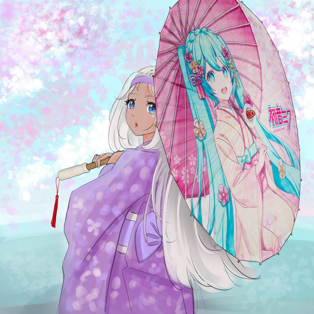 Hatsune Miku Paper-Parasol Miku - MangaShop.ro