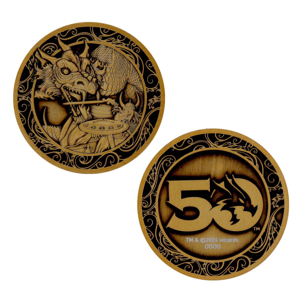 Dungeons & Dragons Collectable Coin 50th Anniversary Antique Gold Edition 4 cm - MangaShop.ro