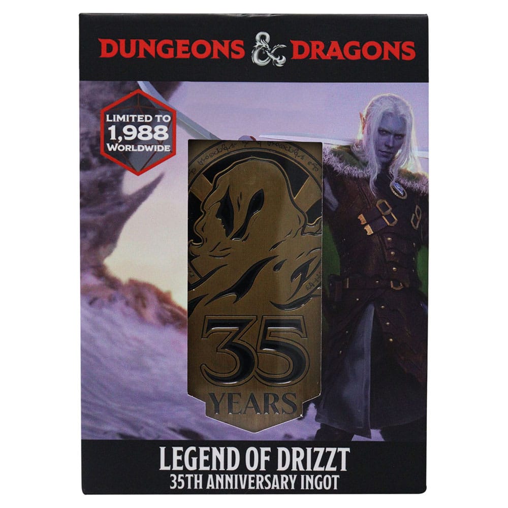 Dungeons & Dragons Metal Card 35th Anniversary Legend of Drizzt Limited Edition - MangaShop.ro