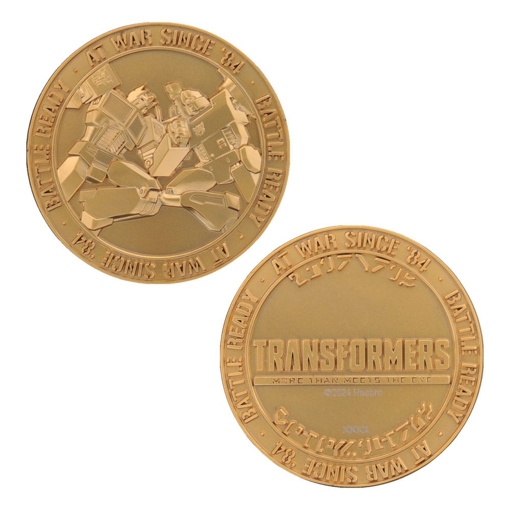 Transformers Collectable Coin 40th Anniversary 24k Gold Plated Edition 4 cm - MangaShop.ro