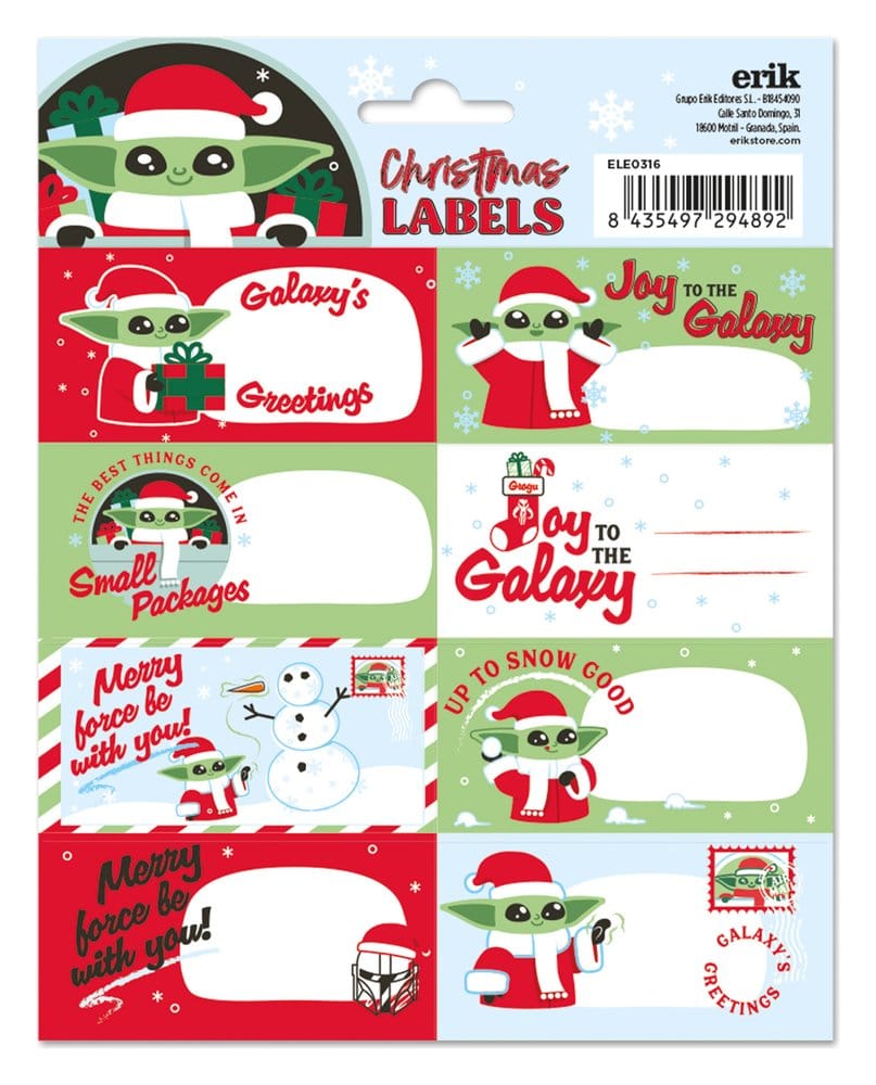 Star Wars Self-Adhesive Labels Christmas - MangaShop.ro