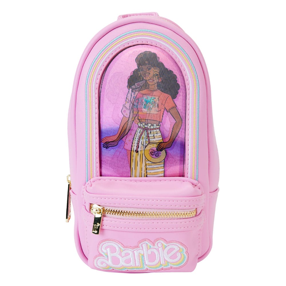 Mattel by Loungefly Pencil Case Mini Backpack Barbie 65th Anniversary Doll Box - MangaShop.ro
