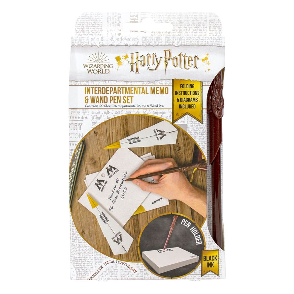 Harry Potter Interdepartmental Memo with Wand Pen Set Hogwarts - MangaShop.ro