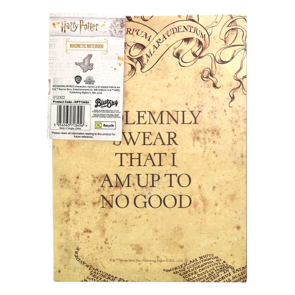 Harry Potter Magnetic A5 Notebook Marauders Map - MangaShop.ro