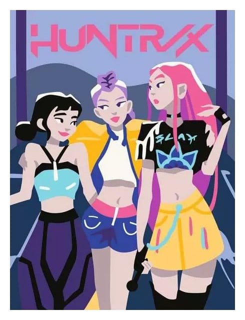 KPop Demon Hunters CreArt Paint by Numbers Painting Set Huntrix - MangaShop.ro