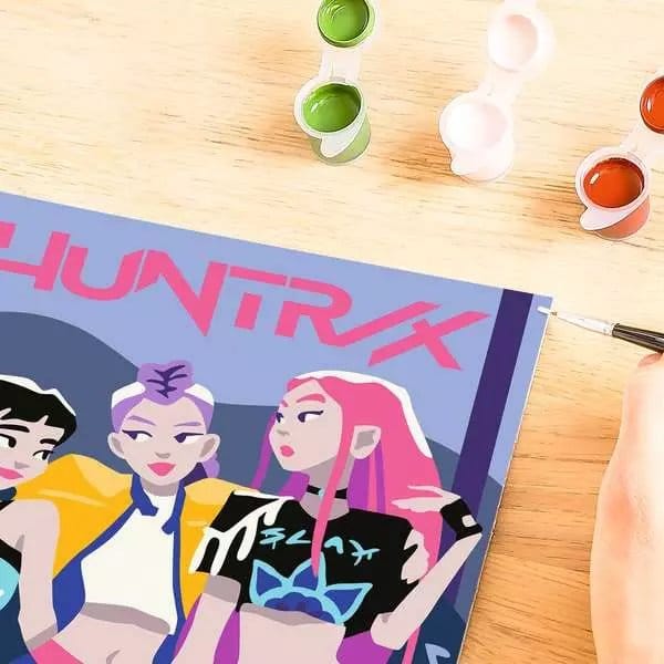 KPop Demon Hunters CreArt Paint by Numbers Painting Set Huntrix - MangaShop.ro