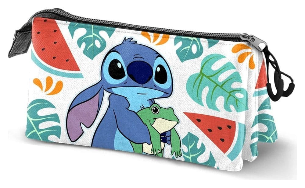 Lilo & Stitch Triple Pencil case Frog Multicolour - MangaShop.ro