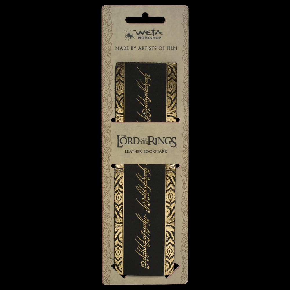 Lord of the Rings Leather Bookmark The One Ring Inscription - MangaShop.ro