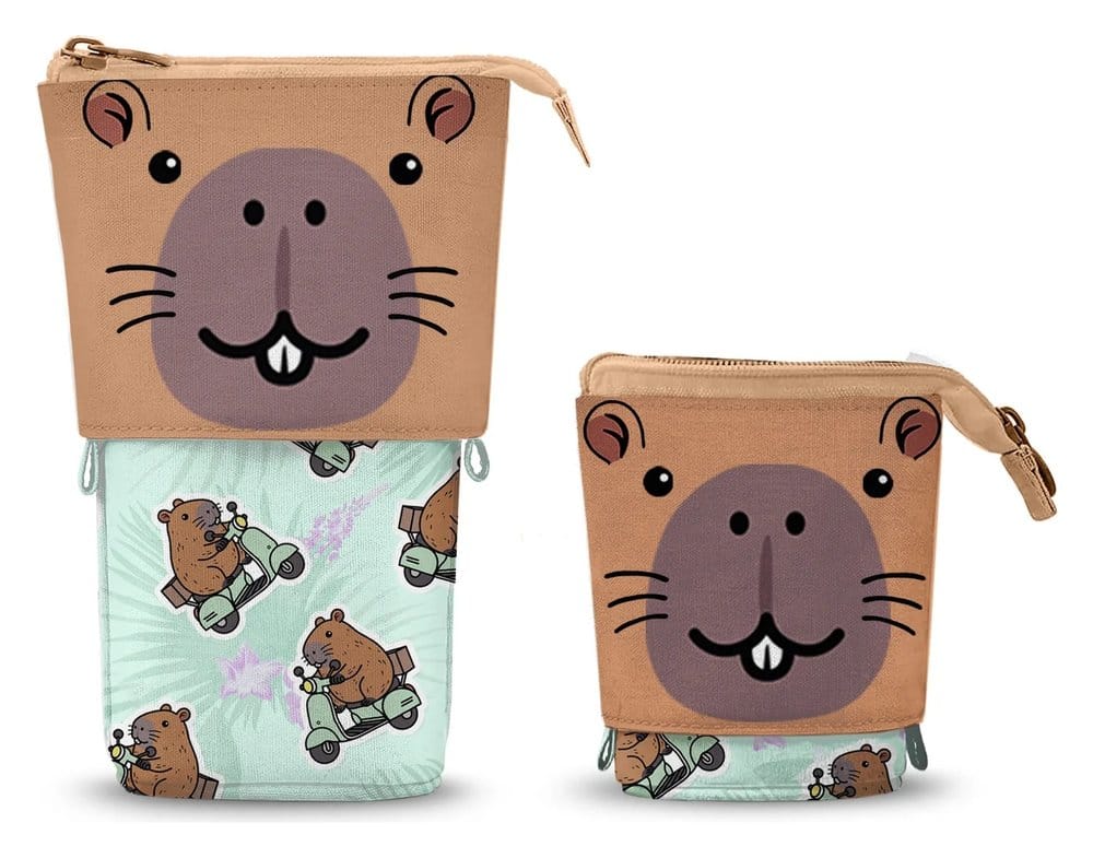 Oh My Pop! Cute Pencil case Capybara Green - MangaShop.ro